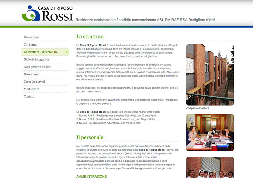 Sito web-Casa di Riposo Rossi