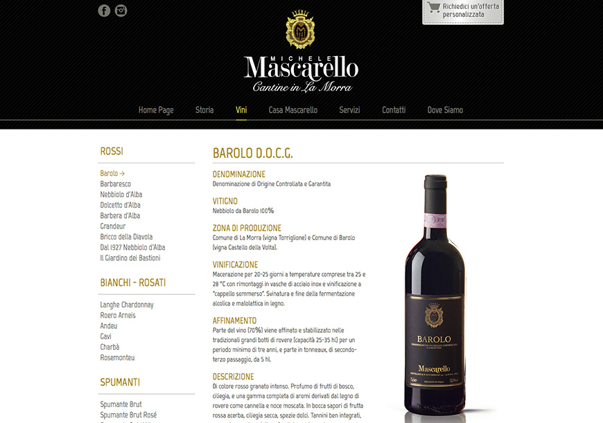 Sito web-Casa Vinicola Mascarello