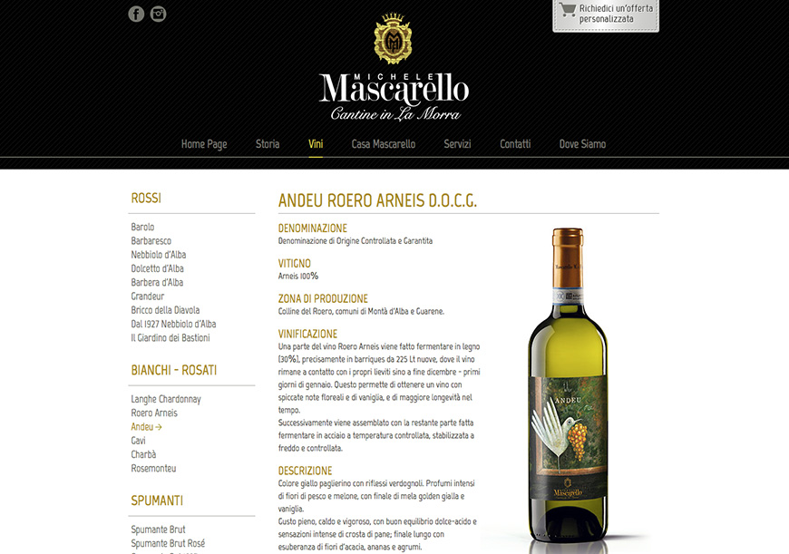 Sito web-Casa Vinicola Mascarello